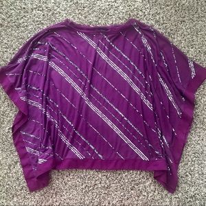 Purple sparkle WHBM top